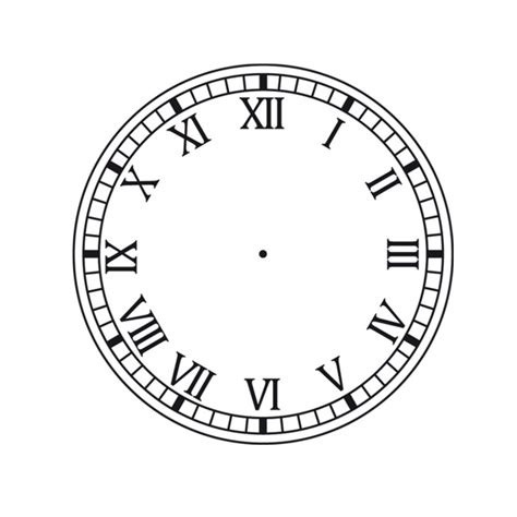 Printable Roman Numeral Clock Face Template